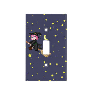 Cute Witch Light Switch Cover