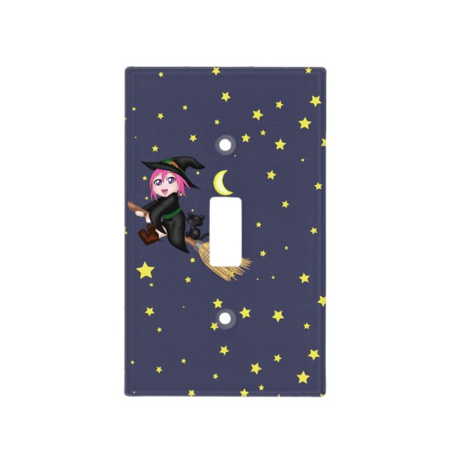 Cute Witch Light Switch Cover (Front)