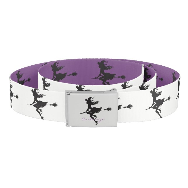 Cute Witch Riding Broom Thunder_Cove Halloween Belt (Coil)