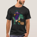Cute Witch riding Dinosaur Halloween T-Shirt<br><div class="desc">This premium item is as close to perfect as can be. It is optimized for all types of print and will quickly become your favorite product. Soft,  comfortable and durable,  this is a definite must-own and</div>