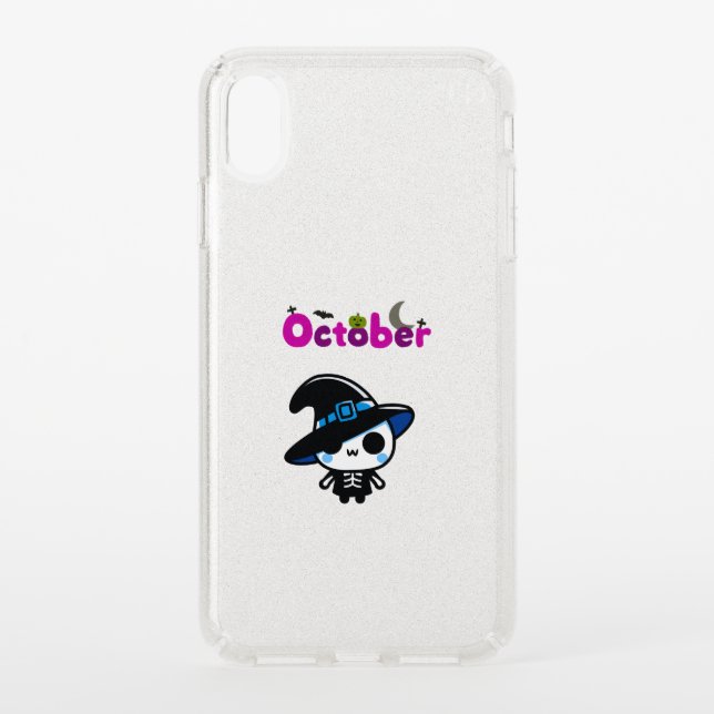 Cute Witch Skeleton for October Speck iPhone XS Max Case (Front)
