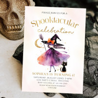 Cute Witch Spooktacular Party Halloween Birthday