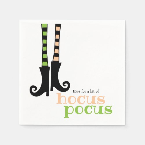 Cute Witch Stockings Boots Hocus Pocus Halloween Napkins