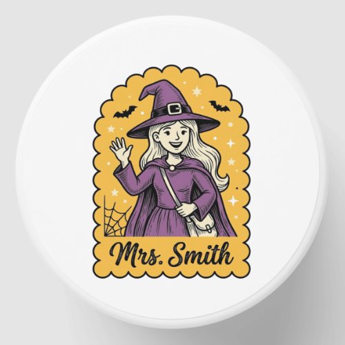 Cute Witch Teacher Mrs Smith Vintage Halloween Des Mini Candle Favors