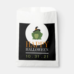 Cute Witch Toad, Halloween Favor Bag