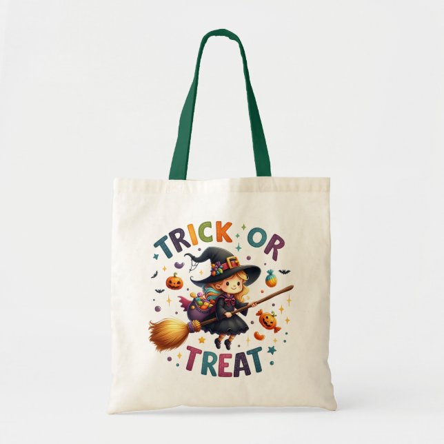 Cute Witch Trick or Treat Bag (Front)