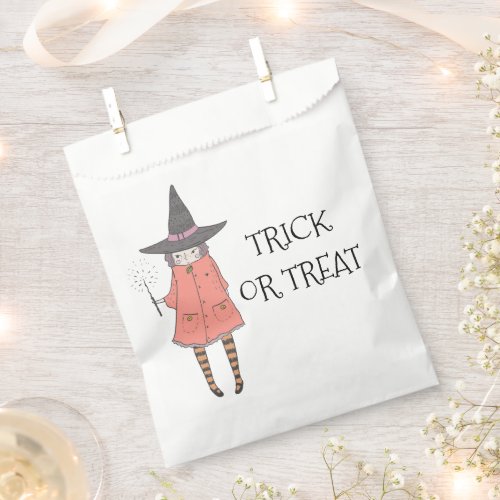 Cute Witch Trick Or Treat  Favor Bag