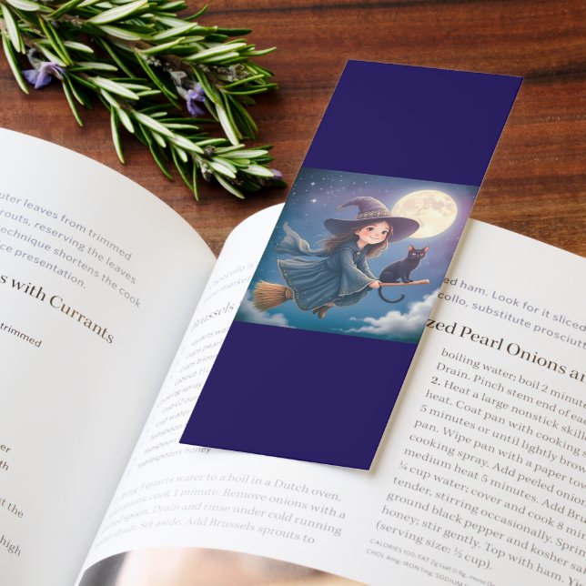 Cute Witch With Cat Bookmark (Book)