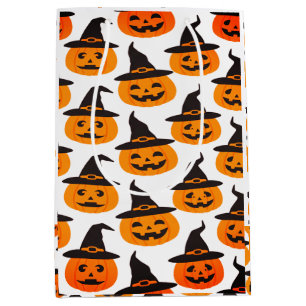 Cute Witches and Pumpkins Halloween Medium Gift Bag