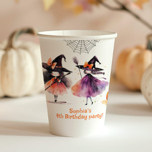 Cute Witches Halloween Costume birthday party Paper Cups