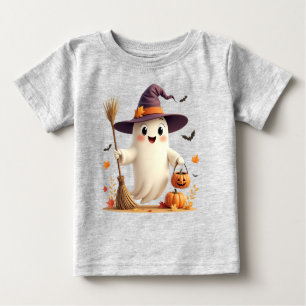 Cute Witchy Ghost Halloween Toddler T-Shirt