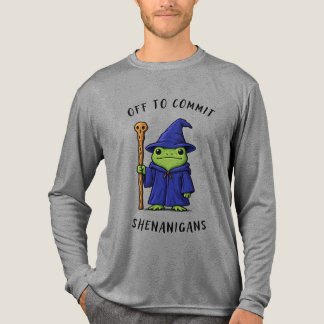 Cute Wizard Frog Fantasy Illustration Tri-Blend Shirt