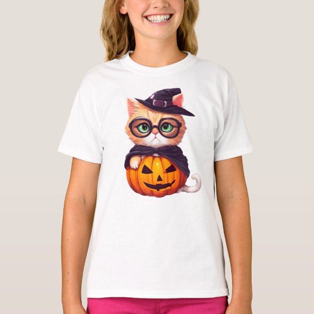 Cute Wizard potter kitty  T-Shirt (Front)