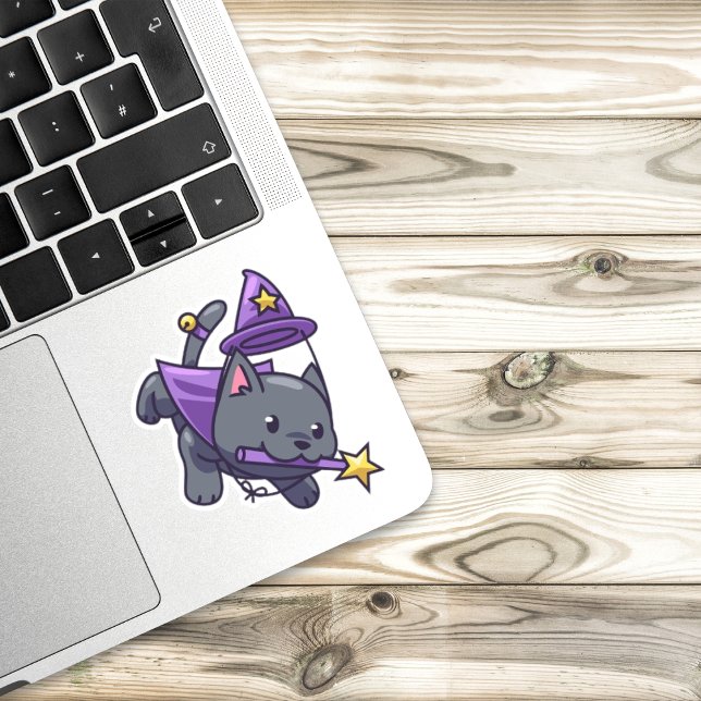 Cute Wizard Witch Cat Sticker (Creator Uploaded)