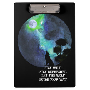 Cute wole inder sky moon \romantic watercolor clipboard
