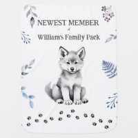 Cute wolf cub baby shower baby gifts personalized