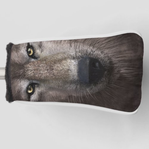 Cute Wolf Face Golf Head Cover For Mens Womens 