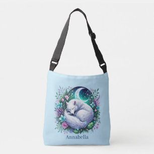 Cute wolf lovers add name crossbody bag