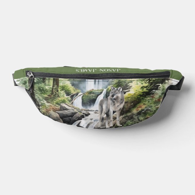 Cute wolf lovers add name fanny pack (Lay Down)