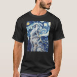 Cute Wolf Painting Art Starry Night T-Shirt<br><div class="desc">This premium item is as close to perfect as can be. It is optimized for all types of print and will quickly become your favorite product. Soft,  comfortable and durable,  this is a definite must-own and</div>
