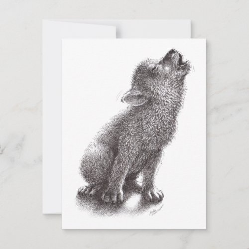 Cute Wolf Pup Postcard