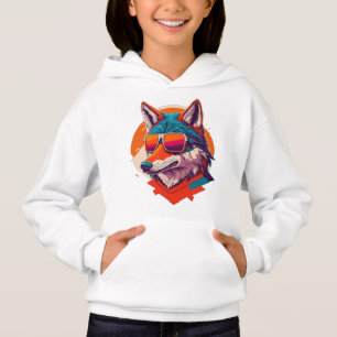 CUTE WOLF WEARING SUNGLASS. HOODIE