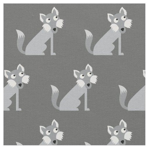 Cute Wolf Wolves Kid Baby Nursery Grey Fabric