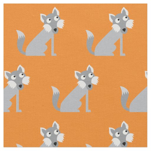 Cute Wolf Wolves Kid Baby Nursery Orange Fabric