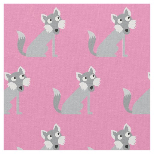 Cute Wolf Wolves Kid Baby Nursery Pink Fabric