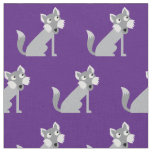 Cute Wolf Wolves Kid Baby Nursery Purple Fabric