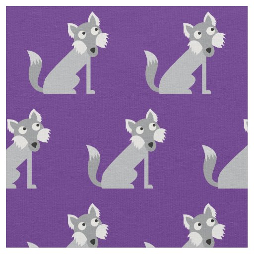 Cute Wolf Wolves Kid Baby Nursery Purple Fabric