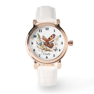 Cute woman butterfly lovers add name watch