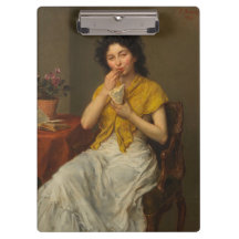 Cute Woman Eating Sweet Candy (by Ludwig Knaus)