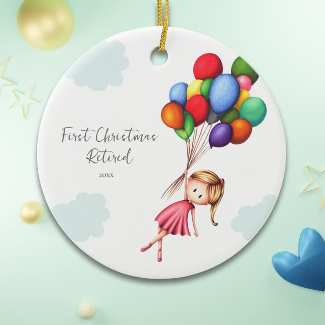 Cute Woman First Christmas Retired Ceramic Ornament (Creator Uploaded)