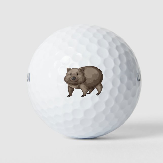 Cute wombat golf balls (Front)
