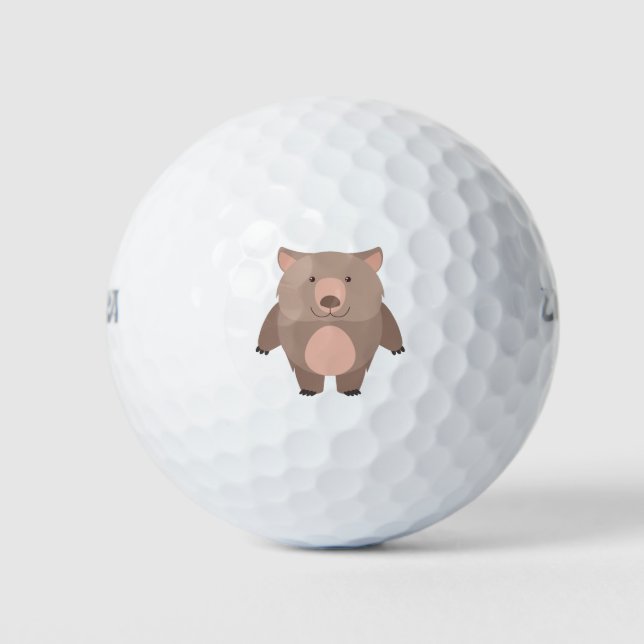 Cute wombat golf balls (Front)