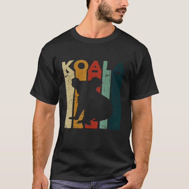 Cute Womens Mens Kids Retro Koala Bear  Zookeeper T-Shirt (Front)