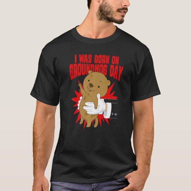 Cute Woodchuck Groundhog Day T-Shirt (Front)