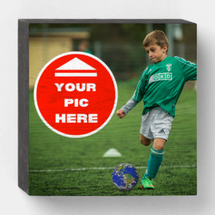 Cute! Wooden Box Sign - Personalized 6" X 6" Black