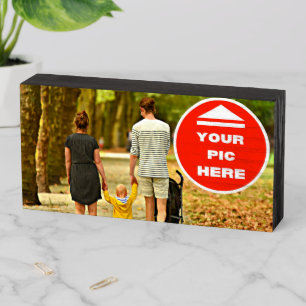 Cute! Wooden Box Sign - Personalized 8" X 4" Black