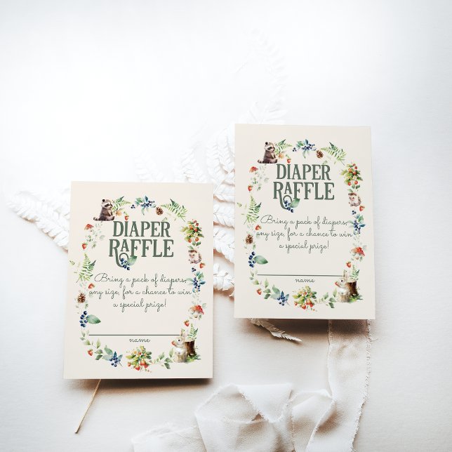 Cute Woodland Animal Adventure Neutral Baby Shower Enclosure Card (Creator Uploaded)