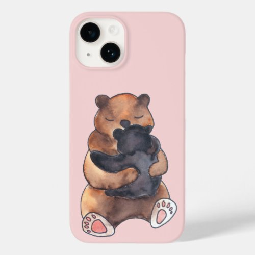 Cute Woodland Animal Art Mama Baby Bear Case_Mate iPhone 14 Case