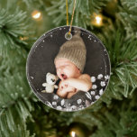 Cute woodland animal Baby 1st Christmas Photo Ceramic Ornament<br><div class="desc">Cute woodland animal Baby 1st Christmas Photo</div>