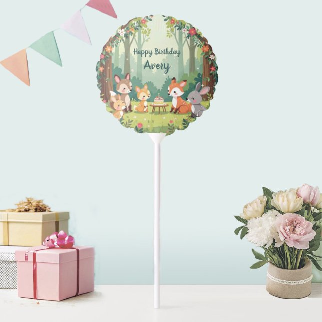 Cute Woodland Animal Child Birthday Balloon (Creator Uploaded)