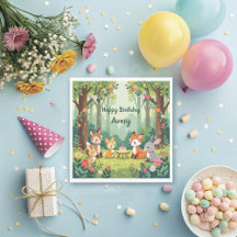 Cute Woodland Animal Child Birthday