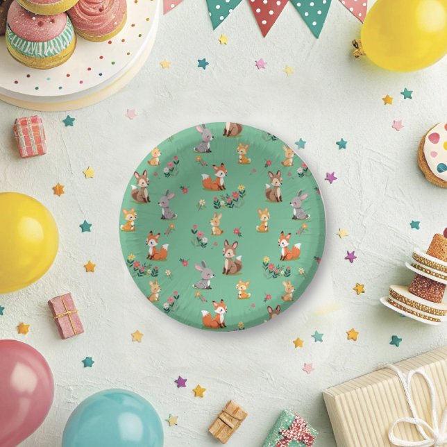 Cute Woodland Animal Child Birthday Paper Bowls (Creator Uploaded)