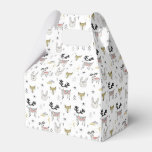 Cute Woodland Animal Doodle Pattern Favor Boxes