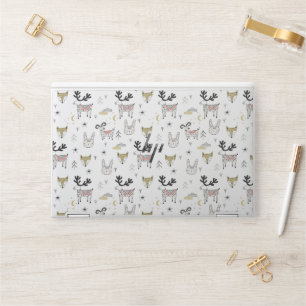 Cute Woodland Animal Doodle Pattern HP Laptop Skin