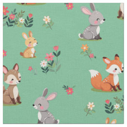 Cute Woodland Animal Fabric