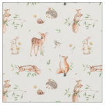 Cute Woodland Animal Friends Pattern Fabric